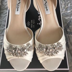 Brand new Nina d’Orsay wedges